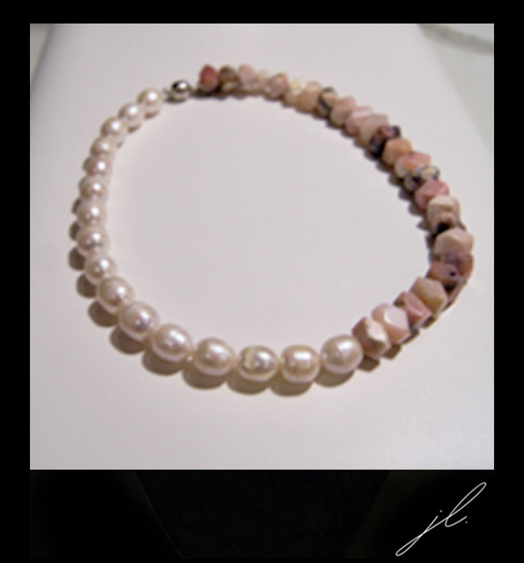 PINK OPAL PEARL NECKLACE - Image 5