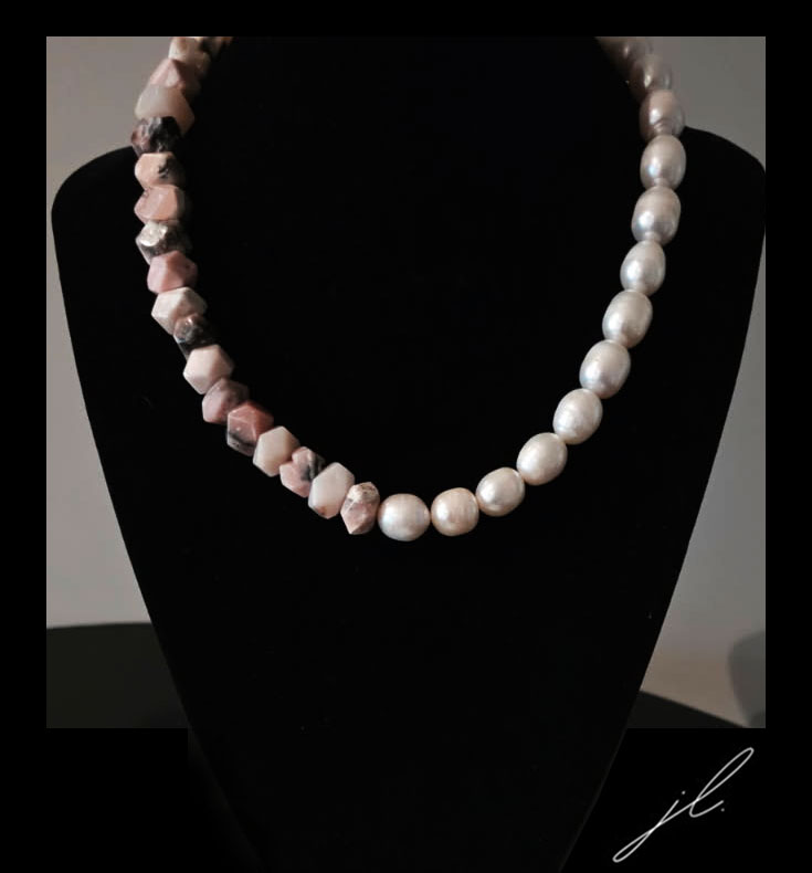 PINK OPAL PEARL NECKLACE - Image 3